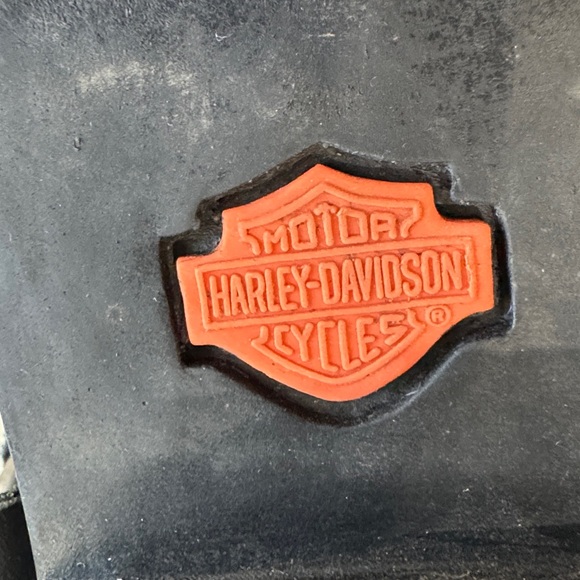 Harley-Davidson Women’s Black Leather Harness Moto Boots with Zip Sz 8.5 - Picture 10 of 10